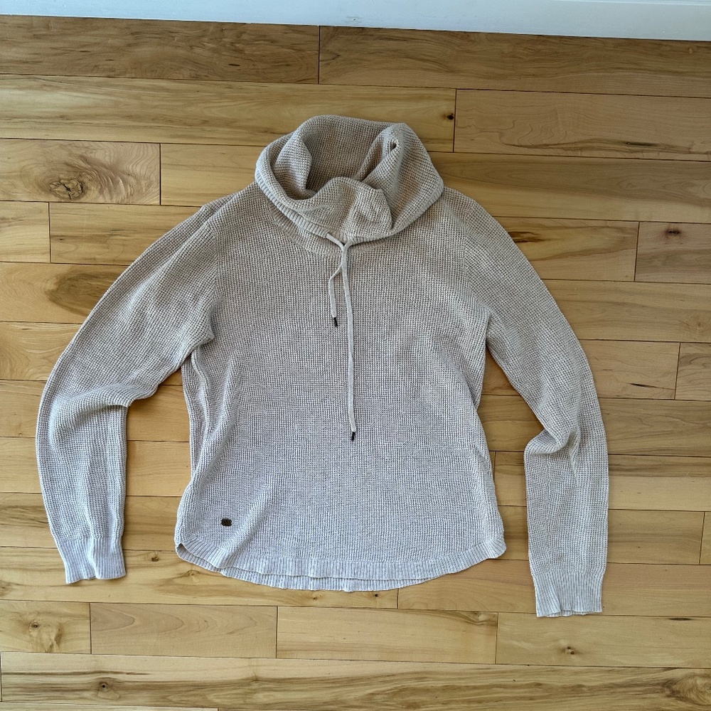 Ralph Lauren Ivory Waffle Knit‎ Cowl Neck sweater